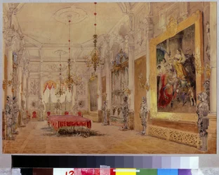 La sala da pranzo nella villa Verki
