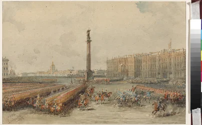 Parata del Reggimento a Cavallo delle Guardie della Vita in Piazza del Palazzo