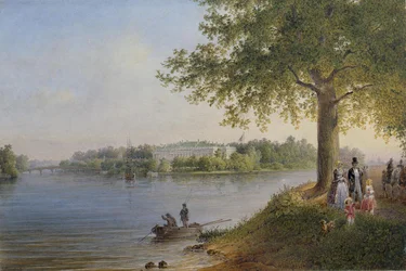 Veduta del Palazzo Kamennoostrovsky a San Pietroburgo, 1847