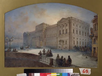 Vista del palazzo Marlinsky in inverno