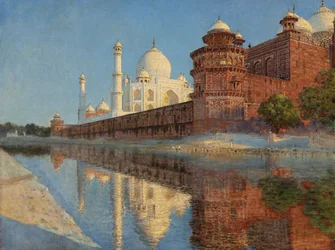 Il Taj Mahal. Sera