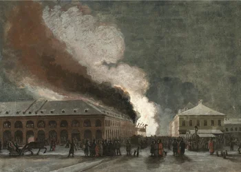 Incendio nelle file del commercio del sale