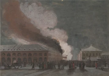 Incendio nelle file del commercio del sale