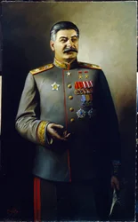 J. Stalin in uniforme da Generalissimo dell