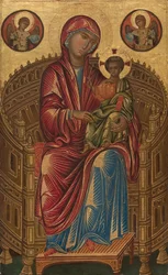 Madonna con Bambino in trono curvo, 1260-1280 circa (tempera su tavola di tiglio)