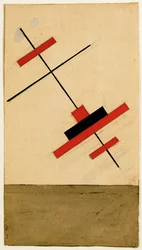 Decorazione festiva per Vitebsk (gouache, inchiostro di china su carta)
