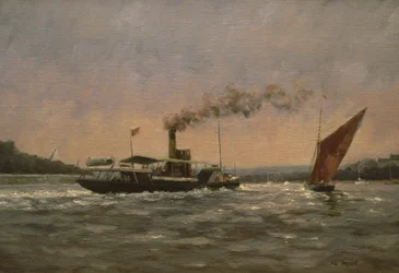 Passato sul Medway (con un piroscafo restaurato, Kingswear Castle)