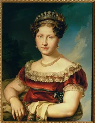 Infanta Luisa Carlotta delle Due Sicilie figlia di Francesco I delle Due Sicilie (dipinto su tela)
