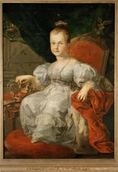 La regina Isabella II da bambina (dipinto su tela)
