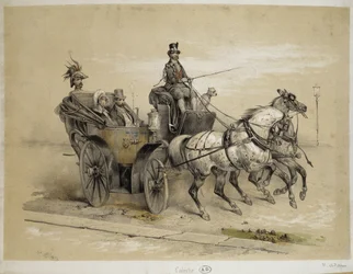 Carrozza - Litografia di Adam, ca. 1840