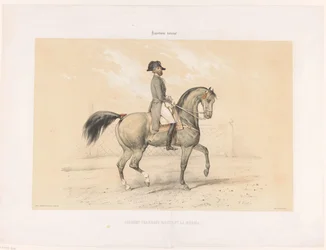 Laurent Franconi che cavalca la sua giumenta Norma (serie: Cavalli e cavalieri all