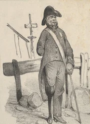 Soldato con una gamba di legno