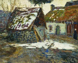 Villaggio in inverno