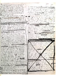 Pagina autografica di "Les Miserables" di Hugo. 1845-1861 (documenti (lettere))
