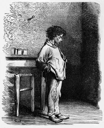 Navet, amico di Gavroche, illustrazione per il romanzo "I Miserabili" di Victor Hugo (4ª parte: L