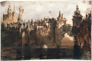 Città con un ponte distrutto