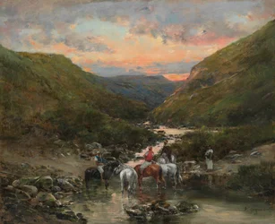 Burrone Vicino a Biskra, 1890-1900