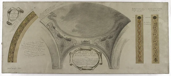 Bozzetto per la Galleria Lobau, Hôtel de Ville, Parigi: Progetto ornamentale per una cupola