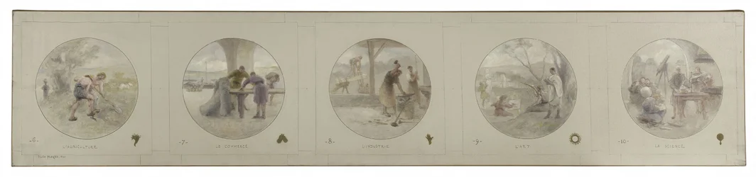 Bozzetto per la Galleria Lobau al Municipio di Parigi: Agricoltura. Commercio. Industria. Arte. Scienza, nel 1890