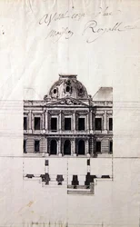 Progetto per una facciata di una casa reale