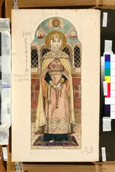 Ritratto di Eudossia Dimitrievna di Suzdal (studio per un affresco della Cattedrale di San Vladimiro di Kiev)