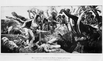 La caccia al mammut, c. 1900