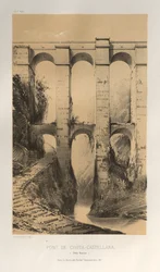 Architettura Pittoresca o Monumenti del XV e XVI Secolo: Castelli di Francia del XV e XVI Secolo: Tav. 50, Ponte di Civita-Castellana (Stati Romani)