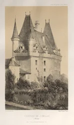 Architettura Pittoresca o Monumenti del XV e XVI Secolo: Castelli di Francia del XV e XVI Secolo: Tav. 51, Castello di Jumillac (Dordogne)