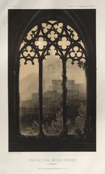 Architettura Pittoresca o Monumenti del XV e XVI Secolo: Castelli di Francia del XV e XVI Secolo: Tav. 54, Finestra di un Antico Convento (a Barcellona)