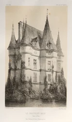 Architettura Pittoresca o Monumenti del XV e XVI Secolo: Castelli di Francia del XV e XVI Secolo: Tav. 67, Le Chastenet-Neuf (Saône et Loire)