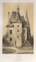 Architettura Pittoresca o Monumenti del XV e XVI Secolo: Castelli di Francia del XV e XVI Secolo: Tav. 75, La Vicomté (Saône et Loire)