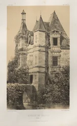 Architettura pittoresca o monumenti dei secoli XV e XVI: Castelli di Francia dei secoli XV e XVI: Tav. 78, Manoir de Belvau (Corrèze)