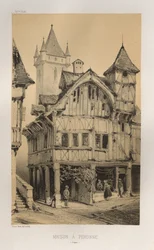 Architettura Pittoresca o Monumenti del XV e XVI Secolo: Castelli di Francia del XV e XVI Secolo: Pl. 27, Casa a Peronne (Somme)