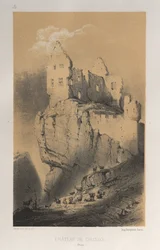 Architettura Pittoresca o Monumenti del XV e XVI Secolo: Castelli di Francia del XV e XVI Secolo: Pl. 30, Castello di Crussol (Drome)