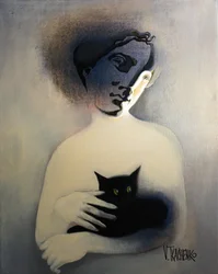 Figura enigmatica, gatto nero
