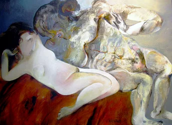 Abbraccio astratto e sensuale