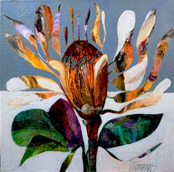 Fioritura astratta dai colori vivaci