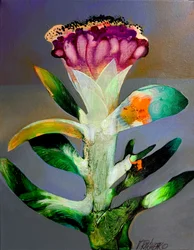 Fiore astratto dai colori vivaci