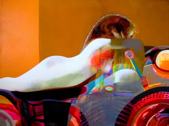 Nudo reclinato dai colori vivaci