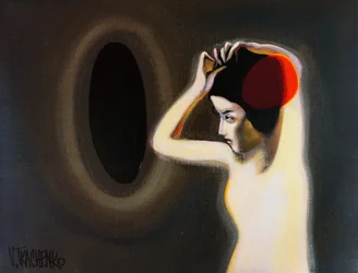 Donna e lo specchio scuro