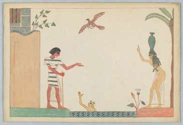 Il bambino e il maestro di scuola, illustrazione per le favole di Esopo