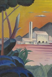 Paesaggio con forme di alberi contrastanti, II