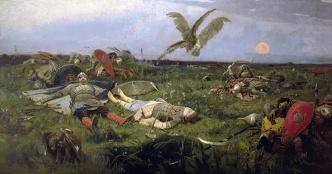 Il campo della battaglia del principe Igor contro i Kipchak, 1880.