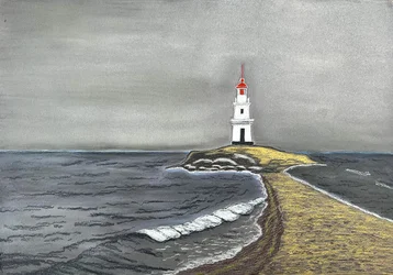 Faro sul sentiero costiero