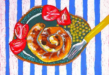 Pasticcini a spirale su strisce