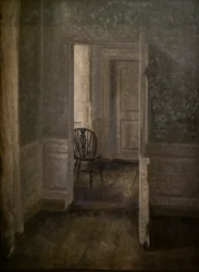 Interno con sedia Windsor