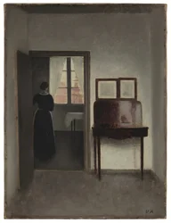 Interno con donna (Stue med en kvinde), 1897 circa (olio su tela)