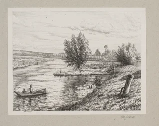 Paesaggio lungo il fiume Marna