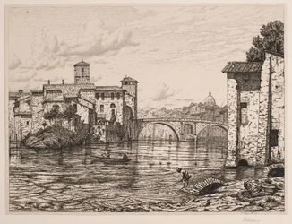 Veduta di Ponte Rotto a Roma
