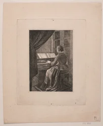 Ritratto della moglie del pittore che suona il pianoforte
